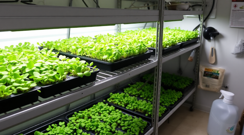 Indoor Microgreens Farming