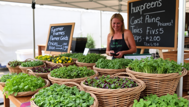 how to sell microgreens